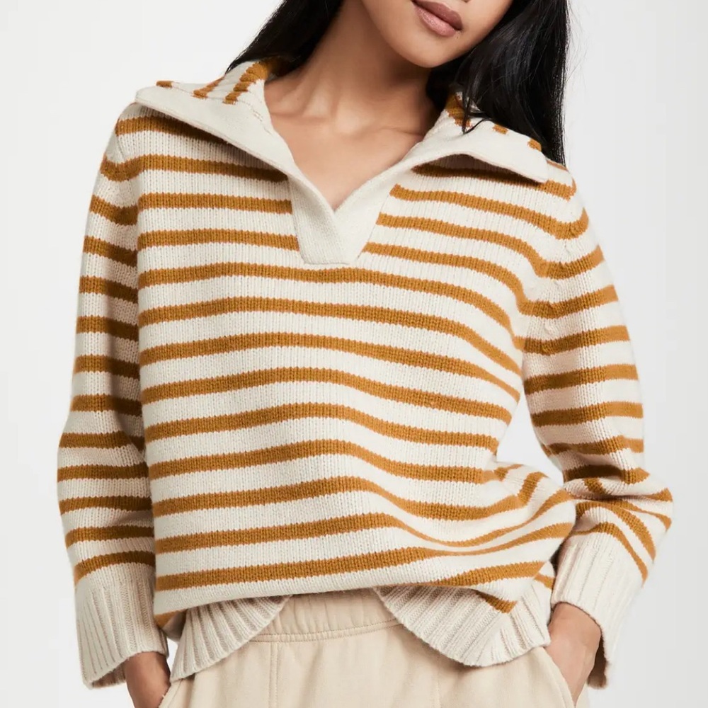 Ellie Stripe Polo Sweater